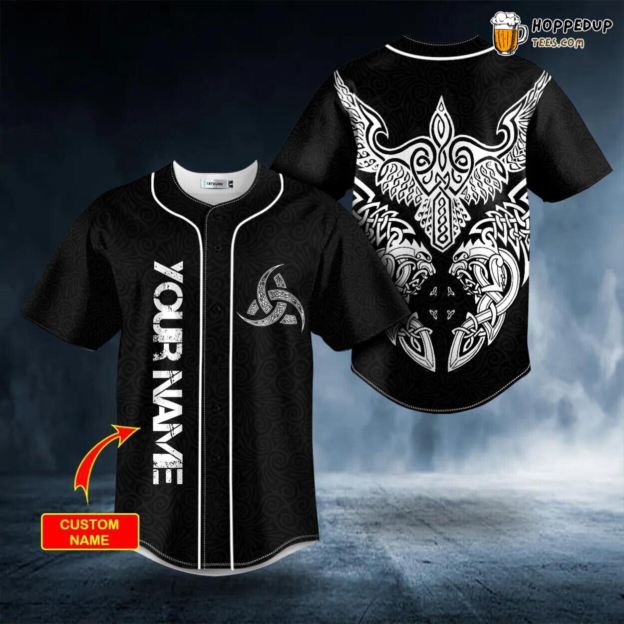 Raven Dragons Viking Tattoo Baseball Jersey Graphic Tees 3D Print Edition Raven Dragons Viking Tattoo Baseball Jersey Graphic Tees 3D Print Edition