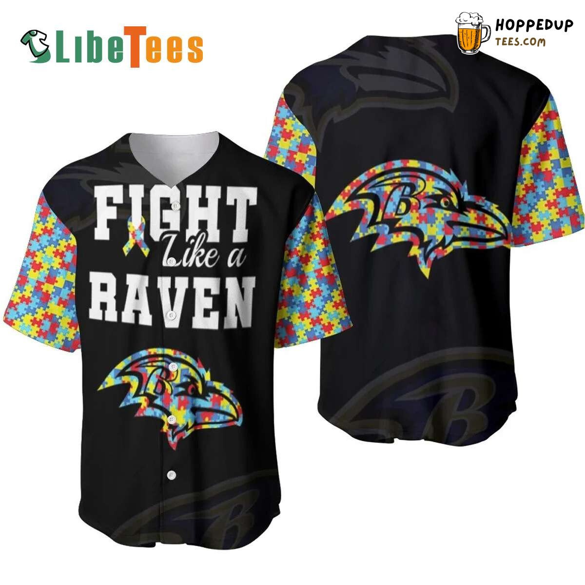 Raven’s Combat Spirit Motif Baseball Tee Jersey Shirt Perfect Gift for Fans