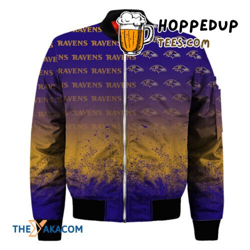 Ravens Flight Football Bomber Jacket Christmas Baltimore Fan Outerwear