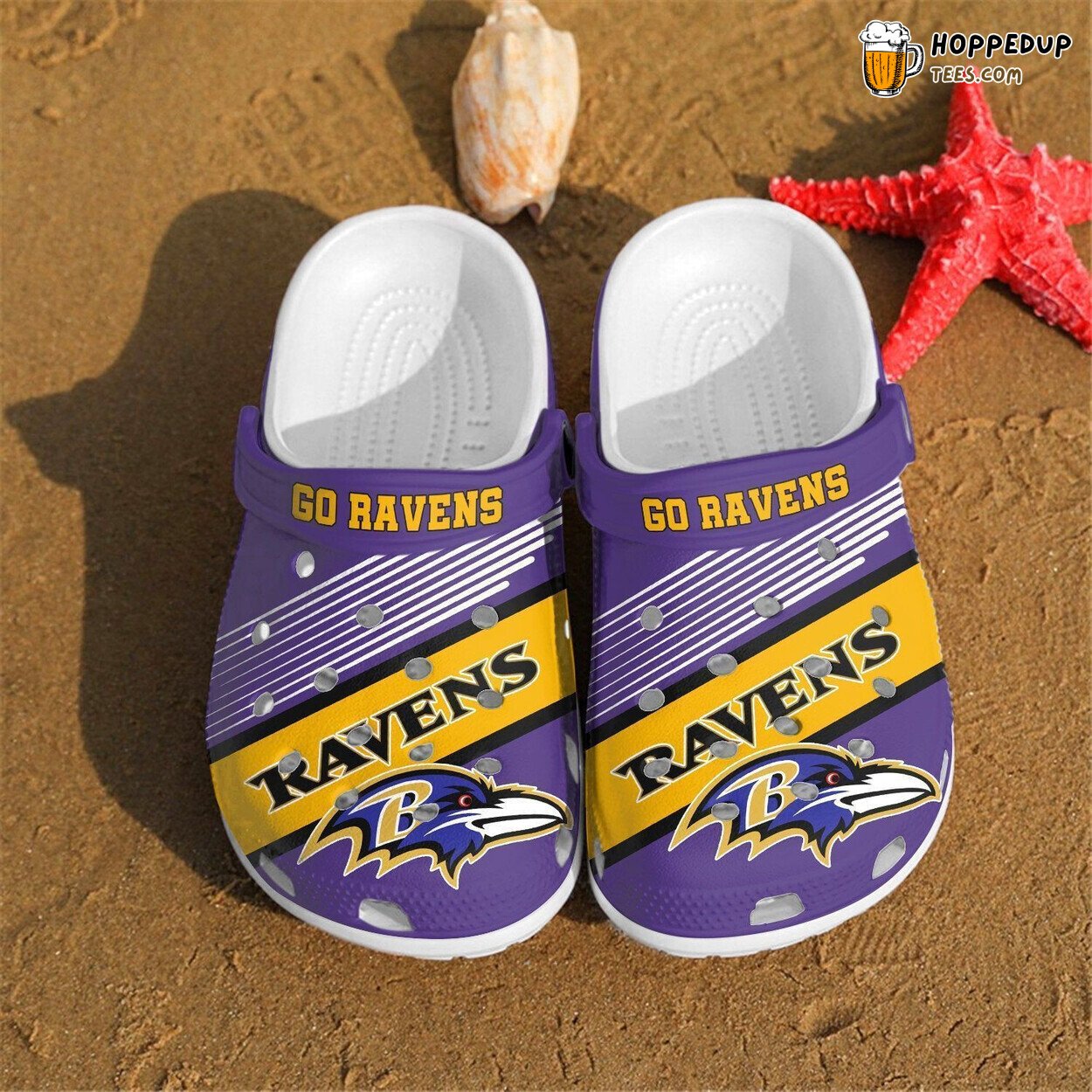 Ravens Rubber Clogs Comfortable Fan Gift Themed Shoes Unique