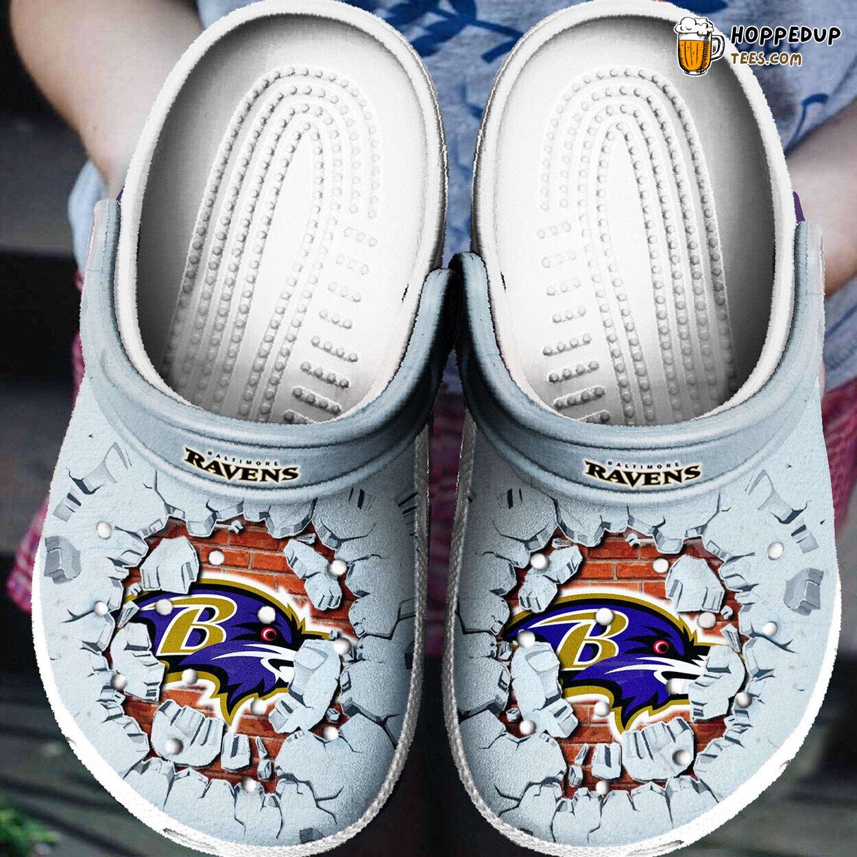 Ravens Themed Comfortable Stylish Unique Design Clog Shoes