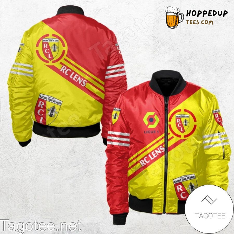 RC Lens Football Club Red Yellow Traditional Bomber Jacket Design