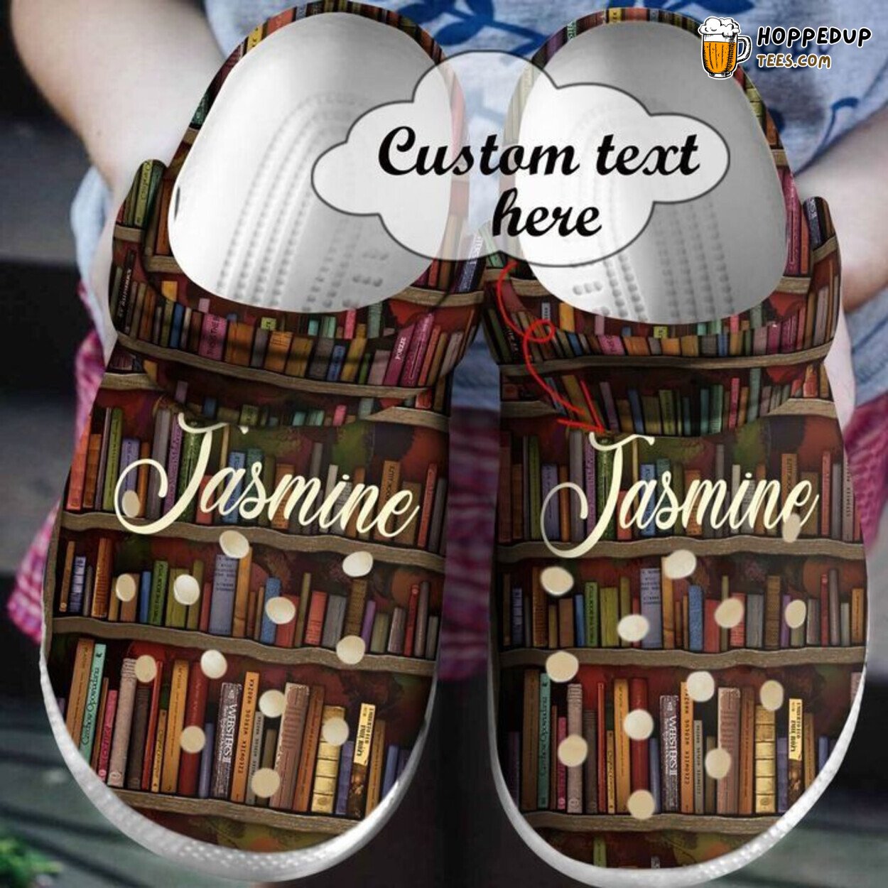Reading Personalized Bookaholics Theme Comfortable Unique Clog Shoes
