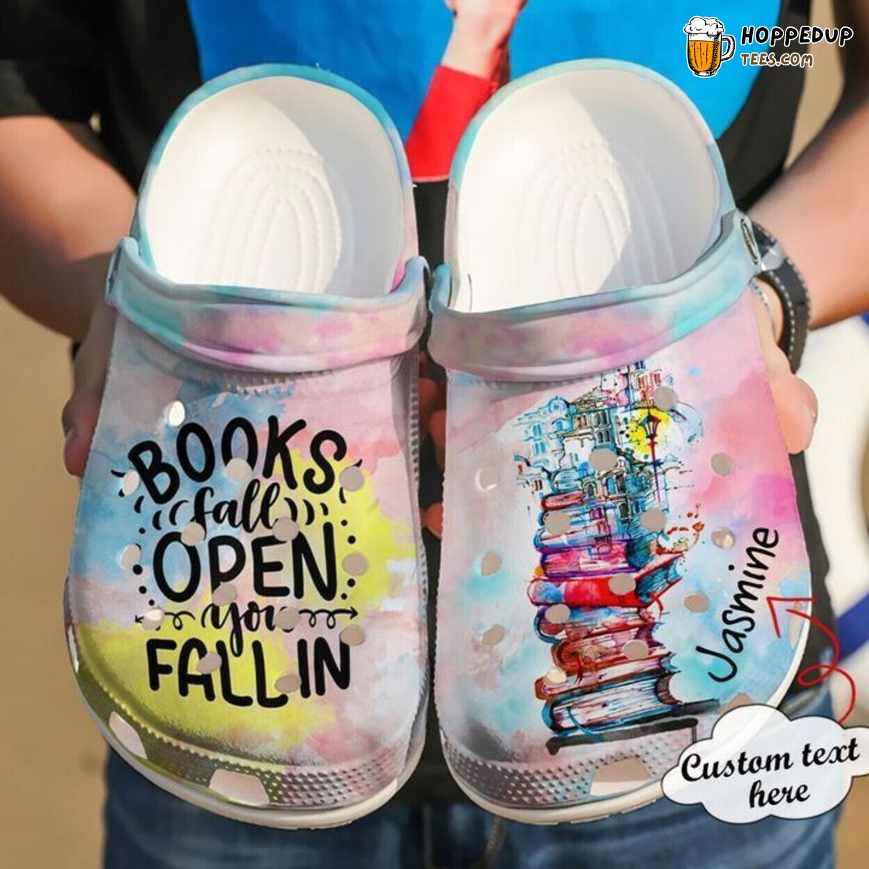 Reading Personalized Books Fall Open Comfortable Unique Design Clogs