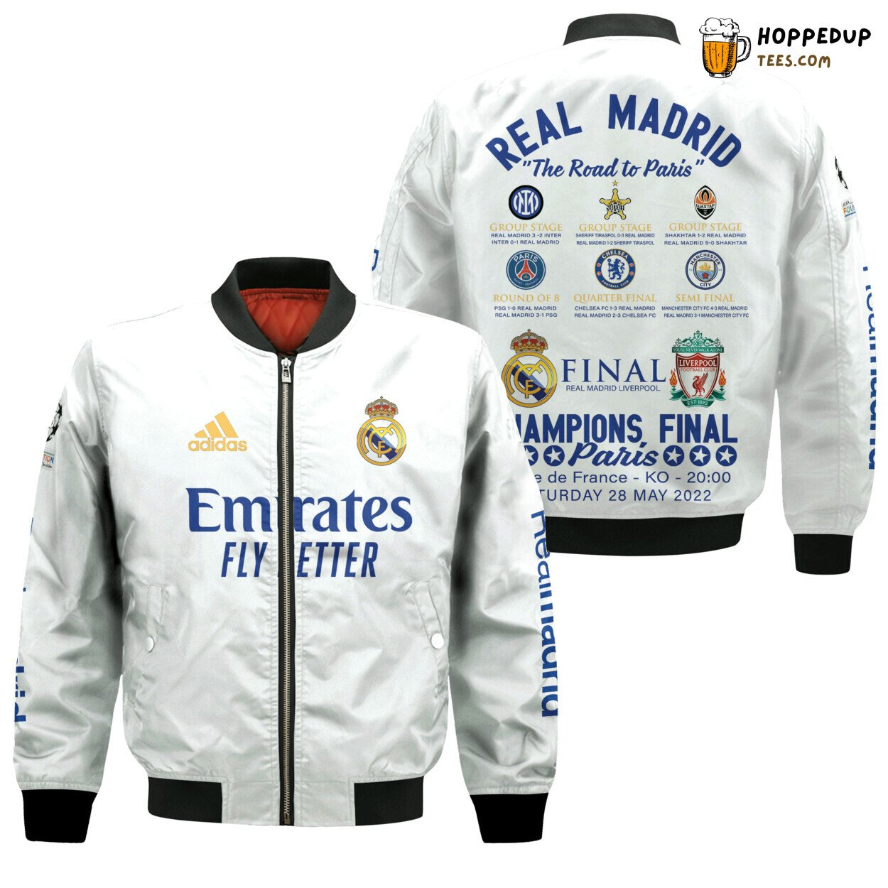Real Madrid Celebratory Champions Final Paris Bomber Jacket