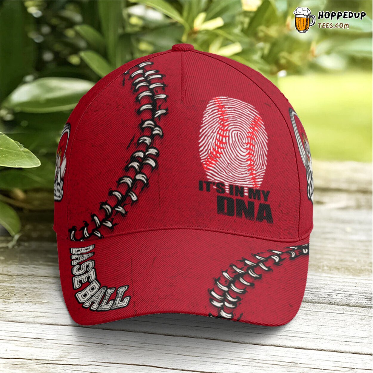 Red Baseball Cap DNA Design Devoted Enthusiasts Unique Signature Red Baseball Cap DNA Design Devoted Enthusiasts Unique Signature