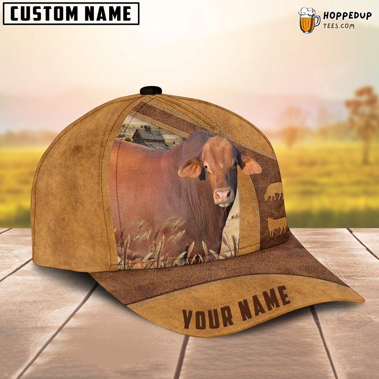 Red Brangus Name Custom Cap Baseball Hat Farm Lover Ideal Choice Best Gift