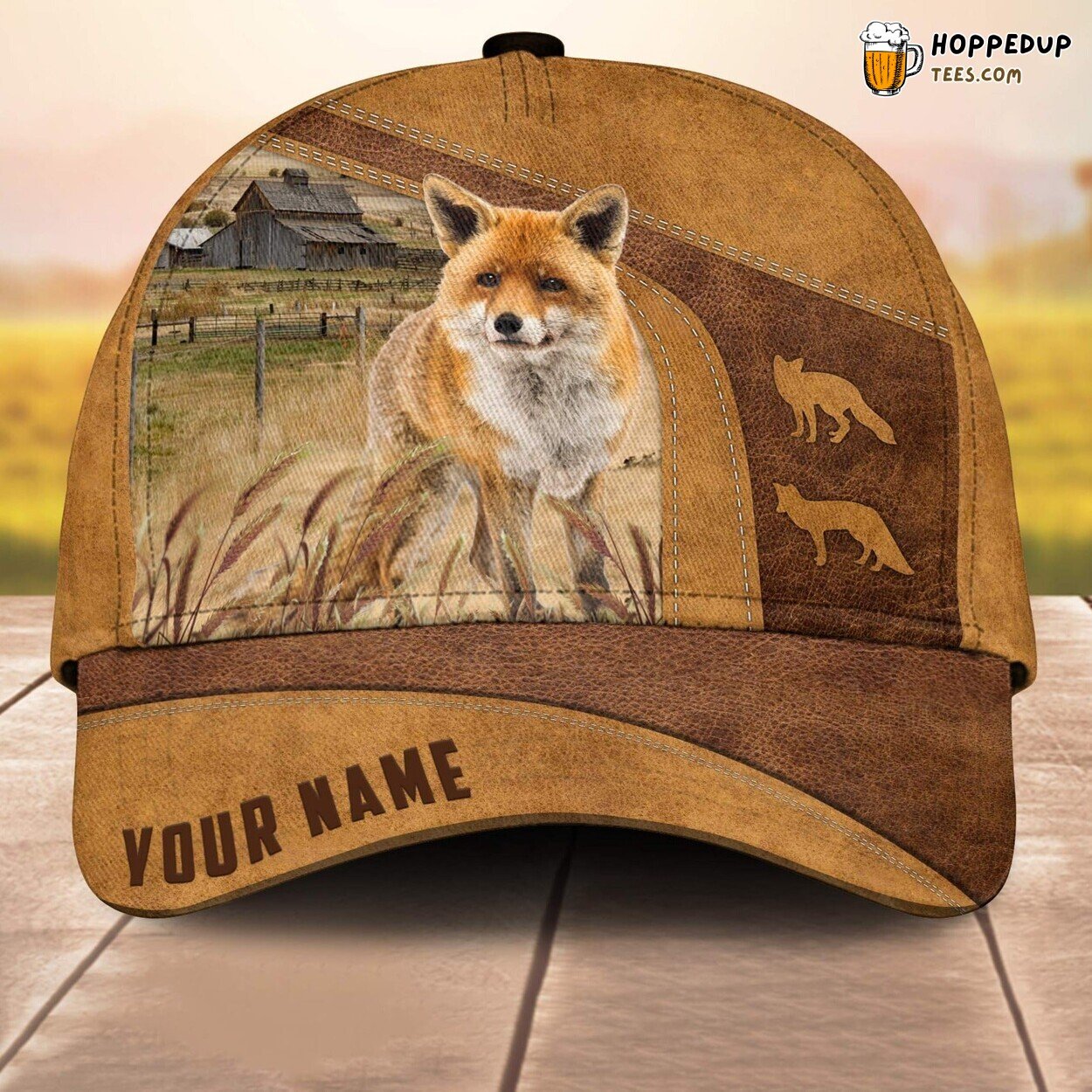 Red Fox Custom 3D All Over Print Baseball Cap Farm Lovers Animal Print