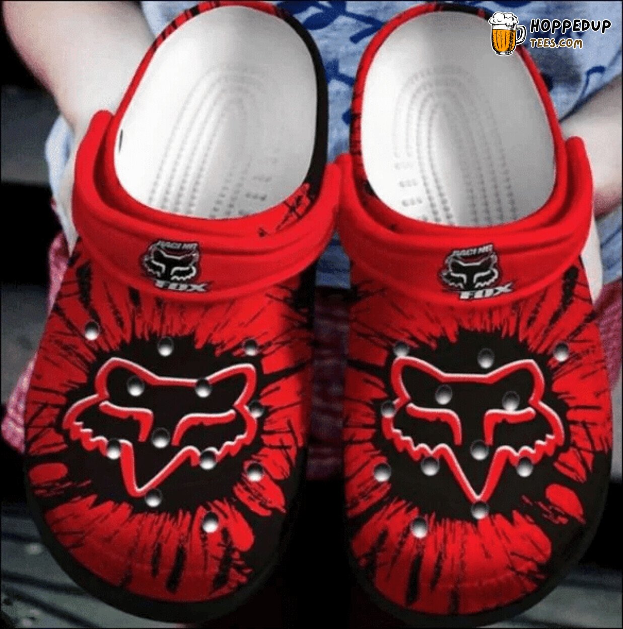 Red Fox Themed Comfortable Unique Design Clogs Shoes Nature Inspired