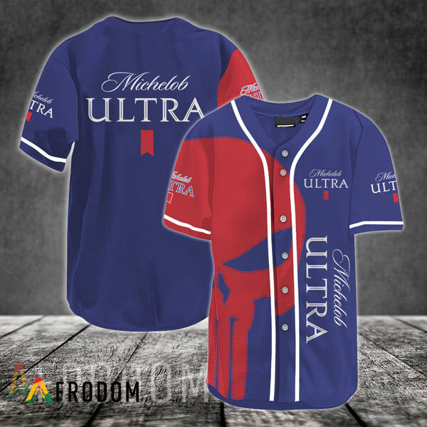 Red Skull Michelob Ultra Baseball Jersey Design HU