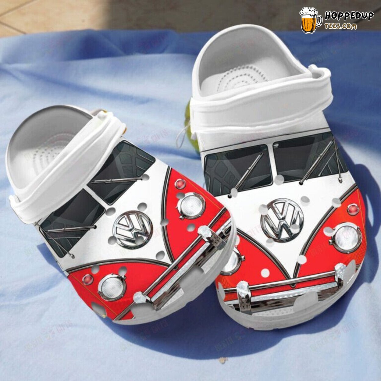 Red Van Car Birthday Unique Design Comfortable Clog Shoes Gift