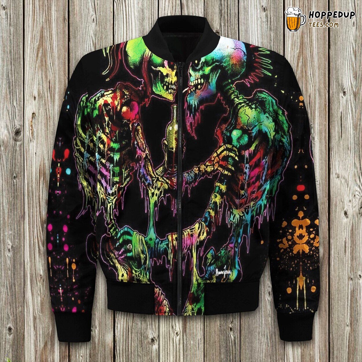 Refined Skull Winter Bomber Jacket Design Quality Comfort Tailored Fit