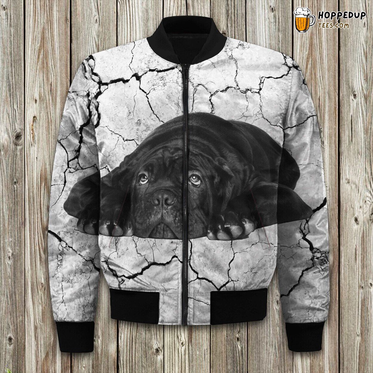 Regal Cane Corso Design Winter Bomber Jacket Canine Fashion Statement