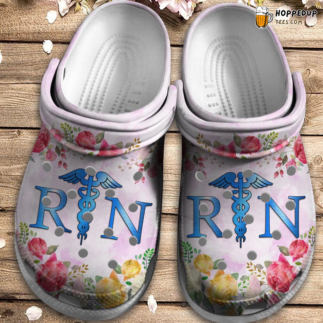 Registered Nurse Floral Custom Shoes for Birthday Unique Gift for Women