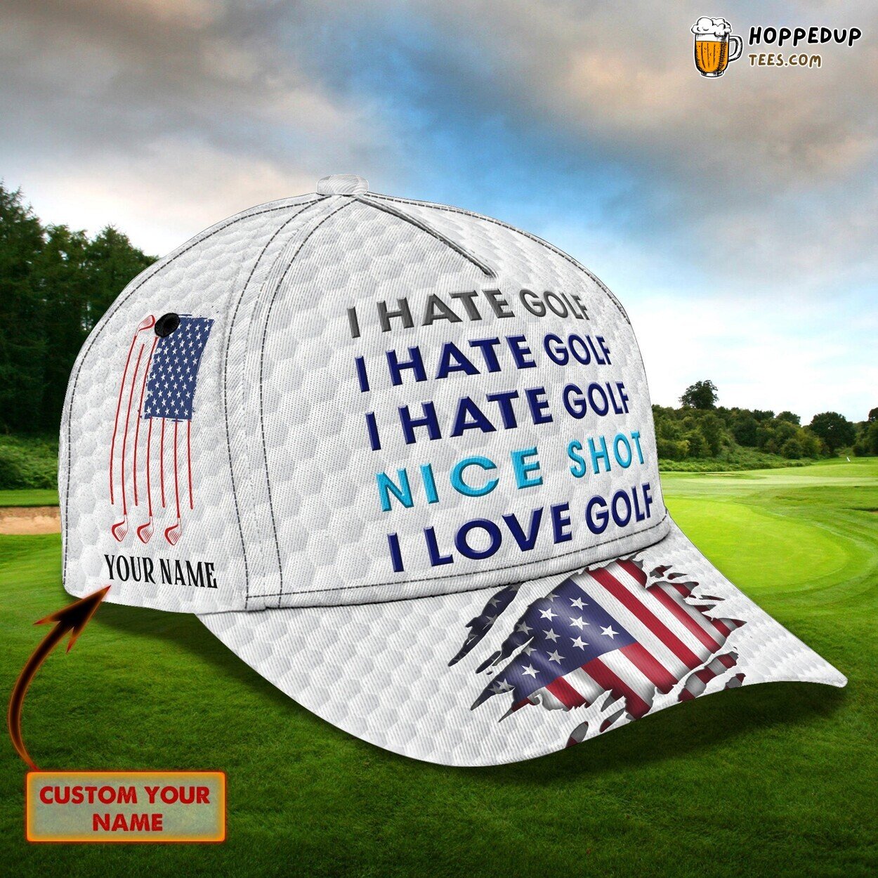 Relish the Sport of Golf Personalized 3D Classic Cap Adventures