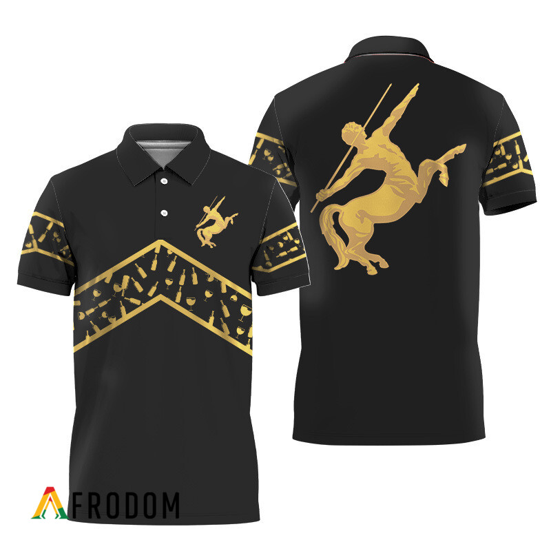 Remy Martin Black Wine Pattern Polo Shirt HU