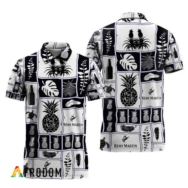 Remy Martin Tropical Pineapple Hawaiian Polo Shirt HU