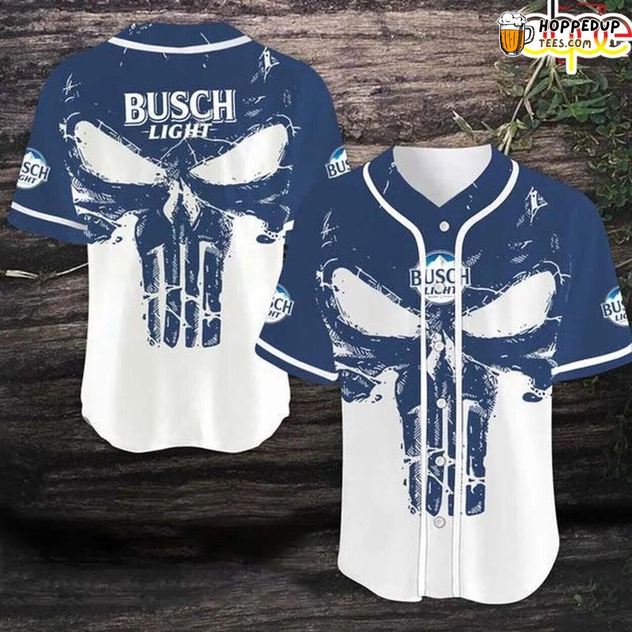Retro Design Skull Busch Light Authentic Baseball Jersey Unique Shirt