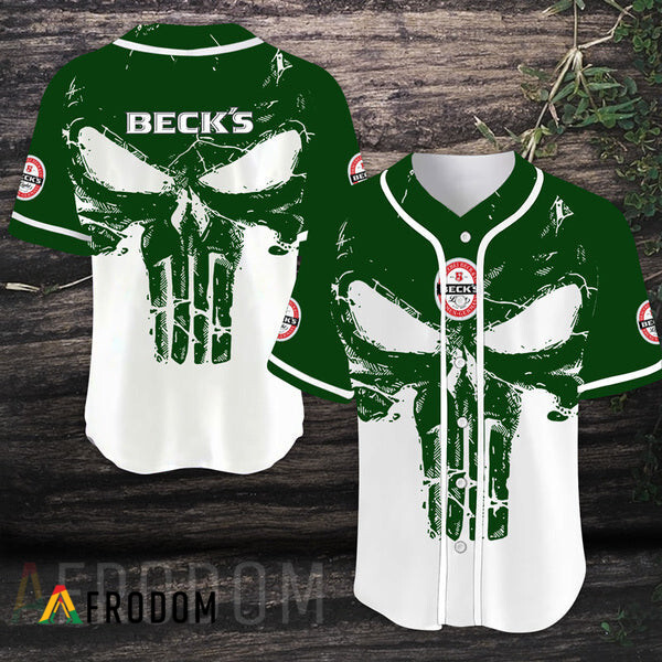 Retro Skull Beck’S Baseball Jersey HU