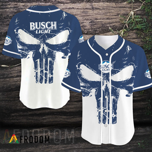 Retro Skull Busch Light Baseball Jersey HU