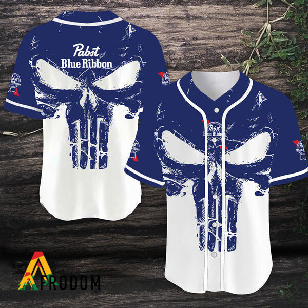 Retro Skull Pabst Blue Ribbon Jersey Classic HU