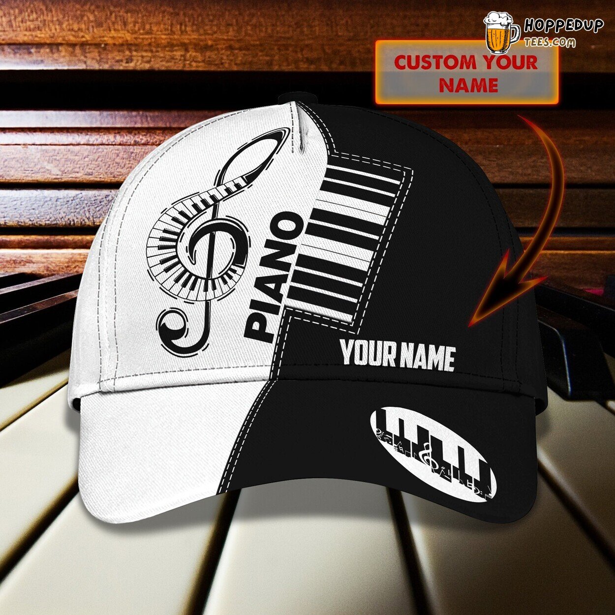 Revel in the Euphony of the Piano Personalized 3D Classic Cap Sound