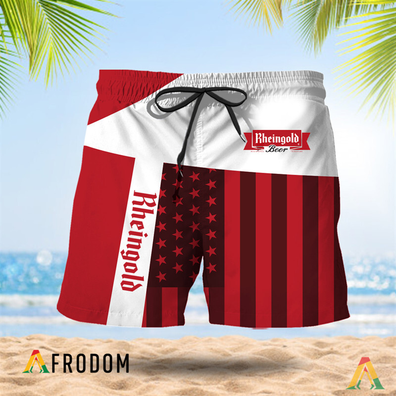 Rheingold AmericanFlagPatch Summer Hawaiian Shorts HU
