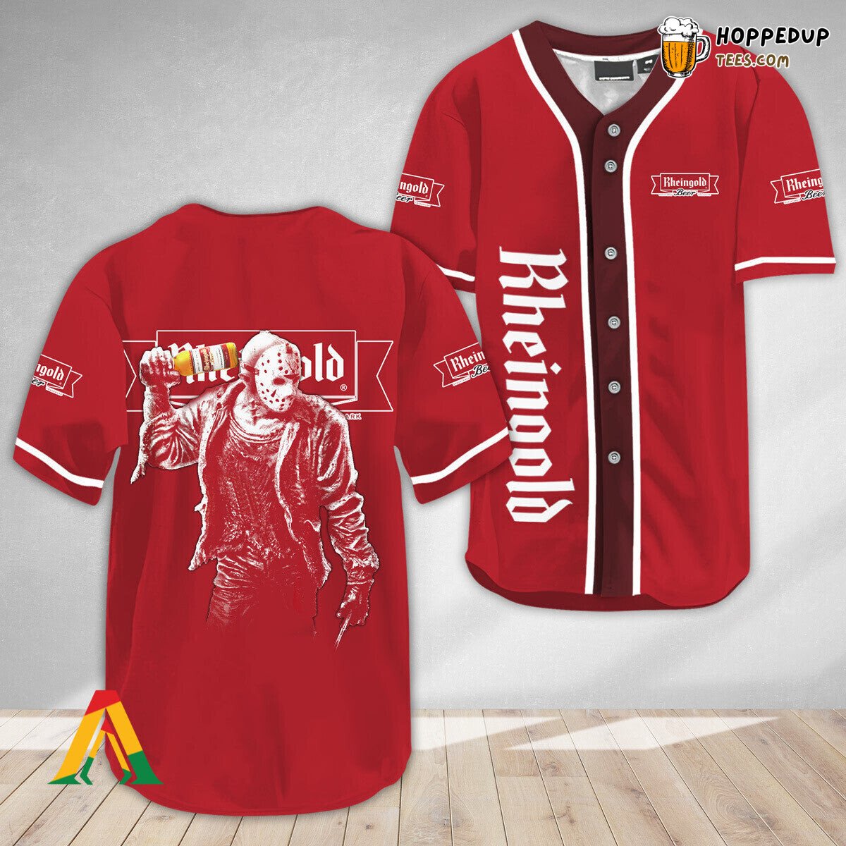 Rheingold Beer Jason Voorhees Distinct Horror Unique Baseball Jersey