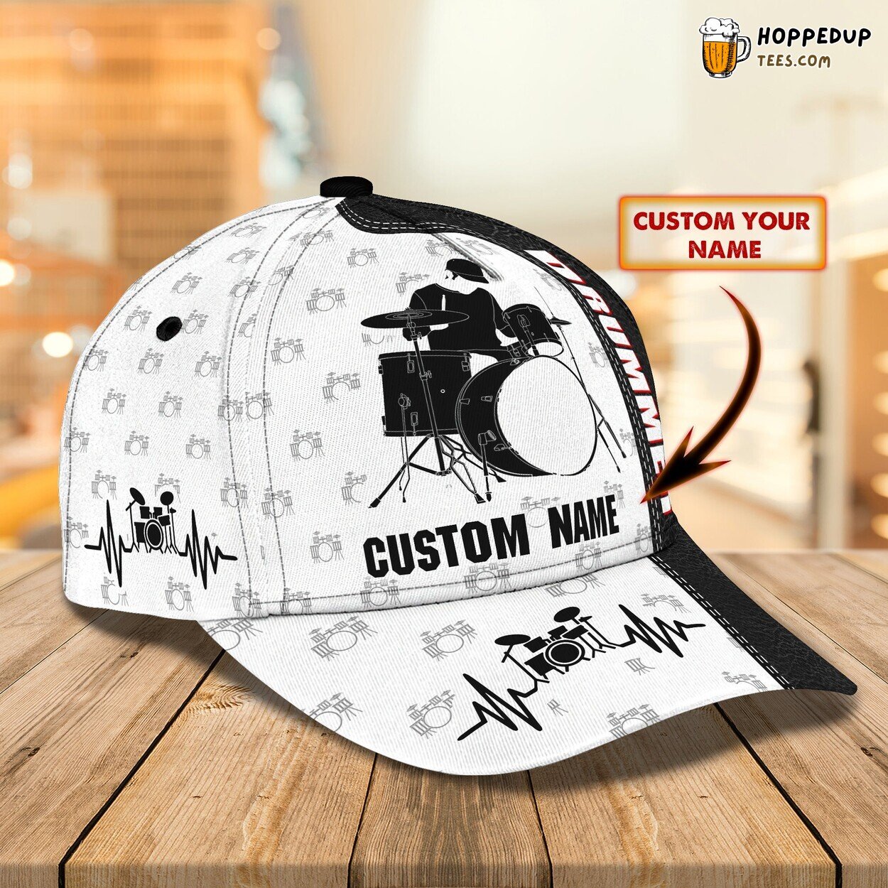 Rhythms in Motion Personalized 3D Classic Cap Celebrating Drummers Rhythms in Motion Personalized 3D Classic Cap Celebrating Drummers