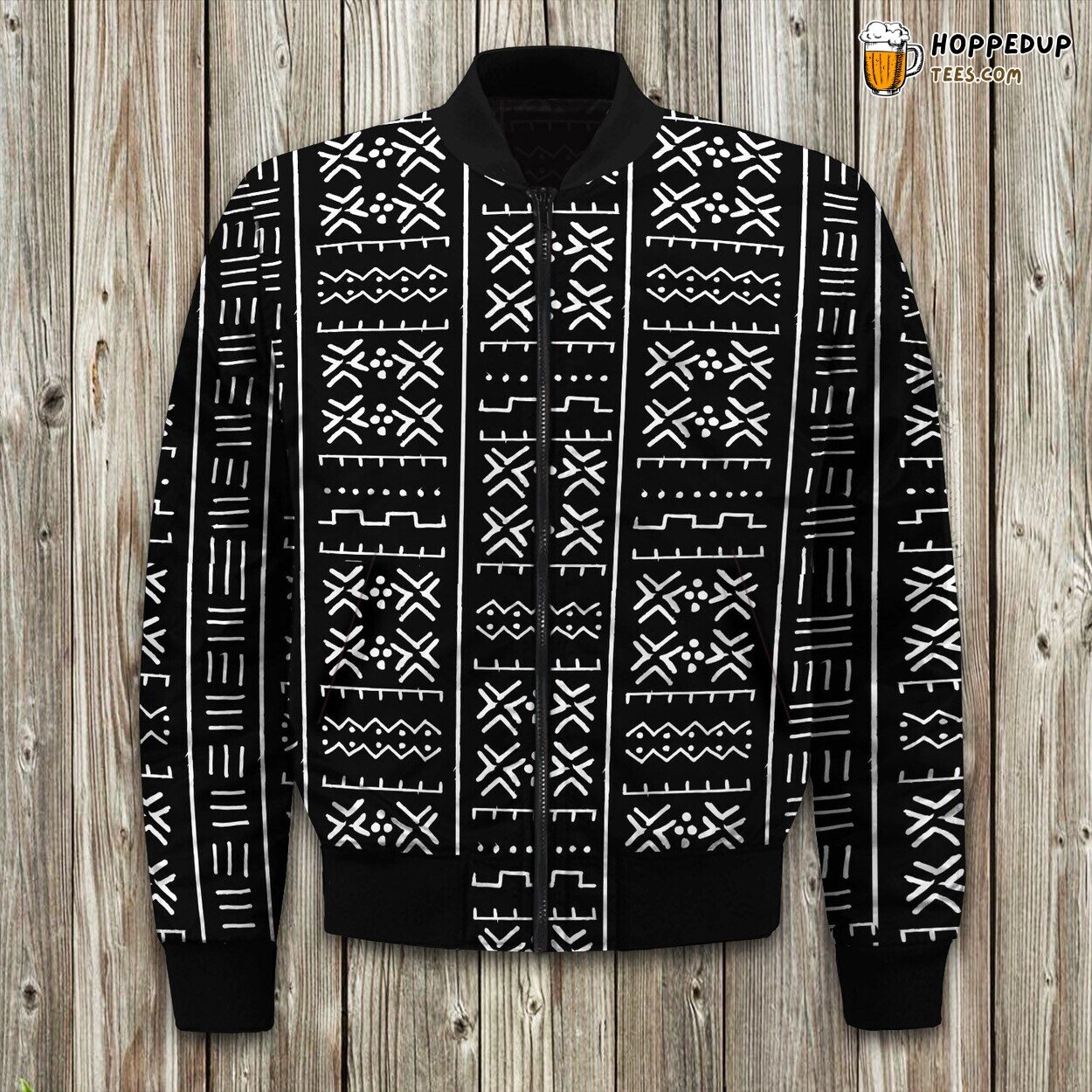 Rich African Ethnic Pattern Winter Bomber Jacket Cultural Heritage Elegance