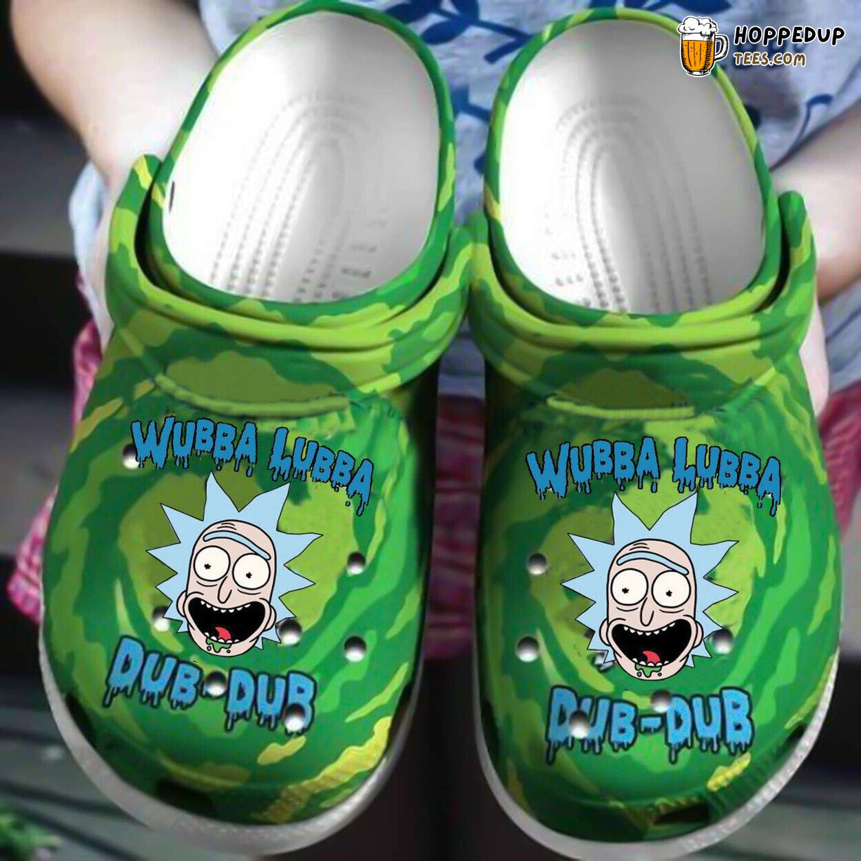 Rick Morty Wubba Lubba Dub Dub Themed Comfortable Unique Clogs