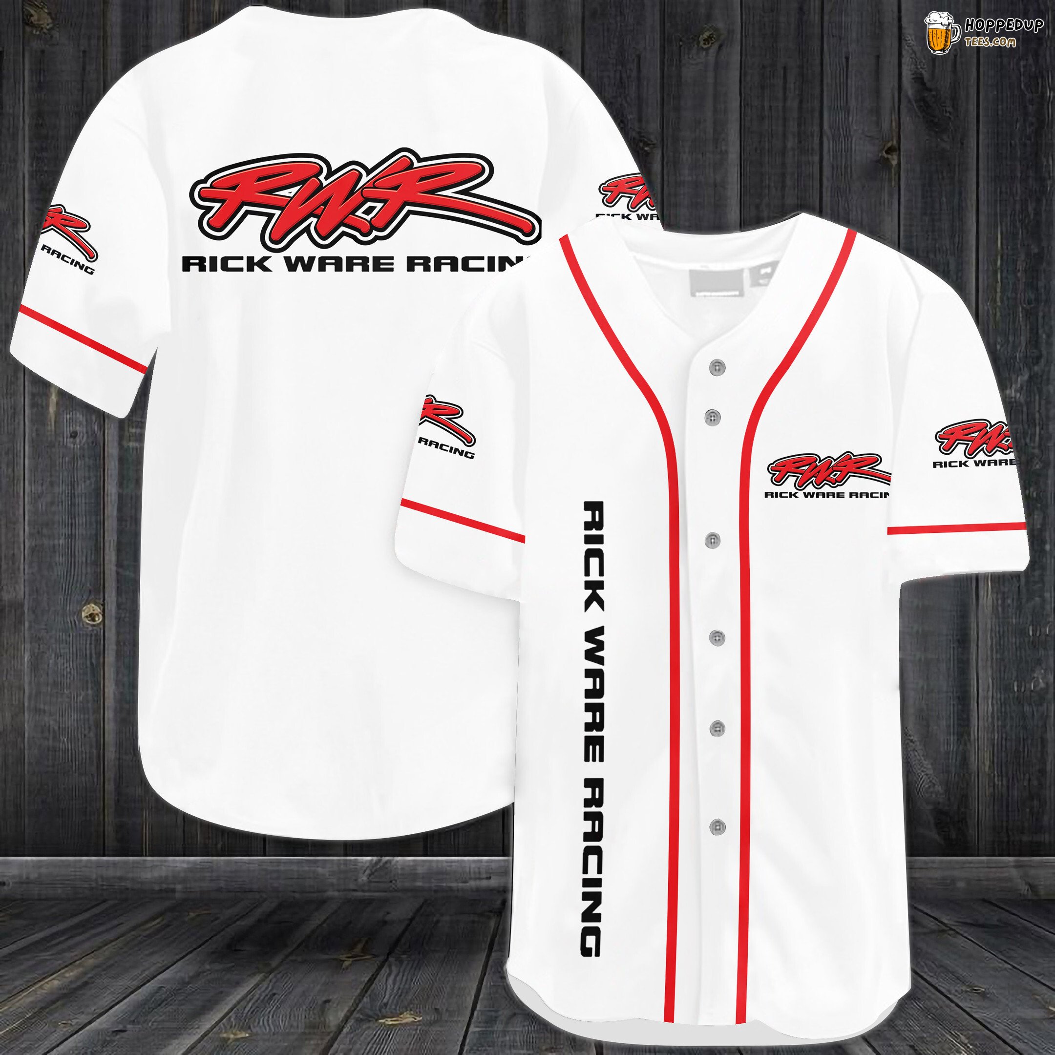 Rick Ware Racing Car Team Baseball Jersey White Unisex Jersey Shirt