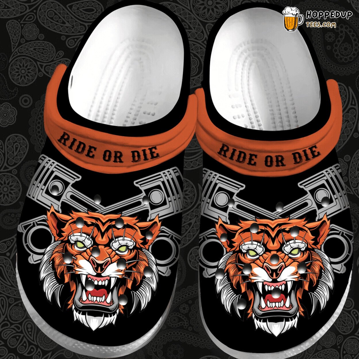 Ride Or Die Biker Tiger Lover Gift Comfortable Unique Rubber Clogs