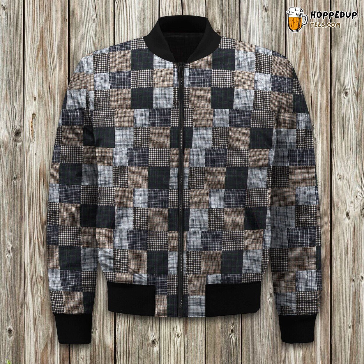 Ridgecrest Mountain Winter Bomber Jacket Exclusive Patchwork Detail