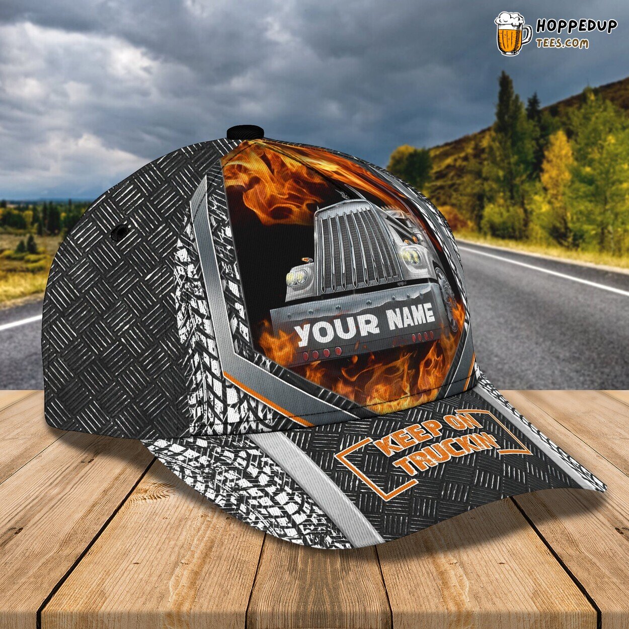 Road Lovers Personalized 3D Trucker Cap Classic and Unique Highway Design