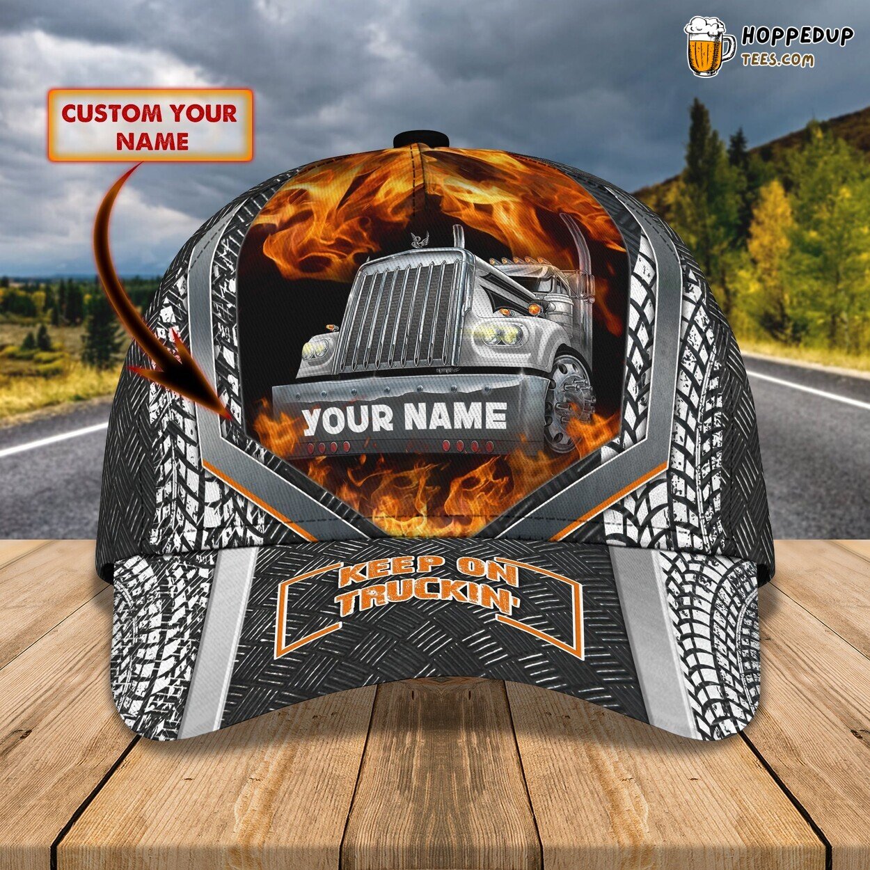 Road Lovers Personalized 3D Trucker Cap Classic and Unique Highway Design
