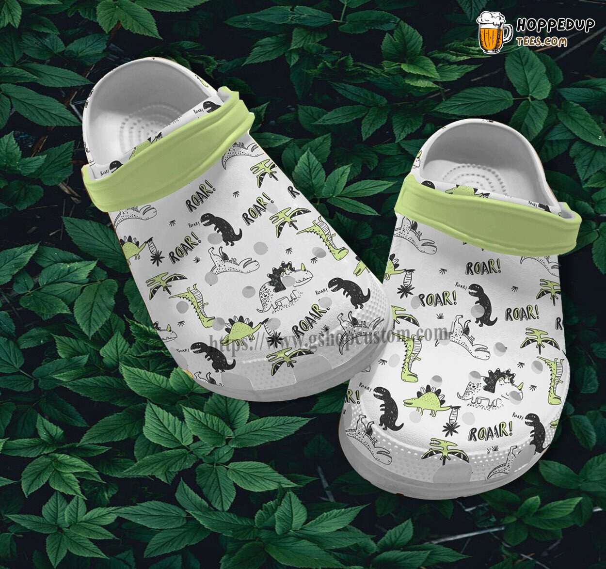 Roar Dinosaur Chibi Sketch Birthday Boy Girl Gift Clogs Shoes