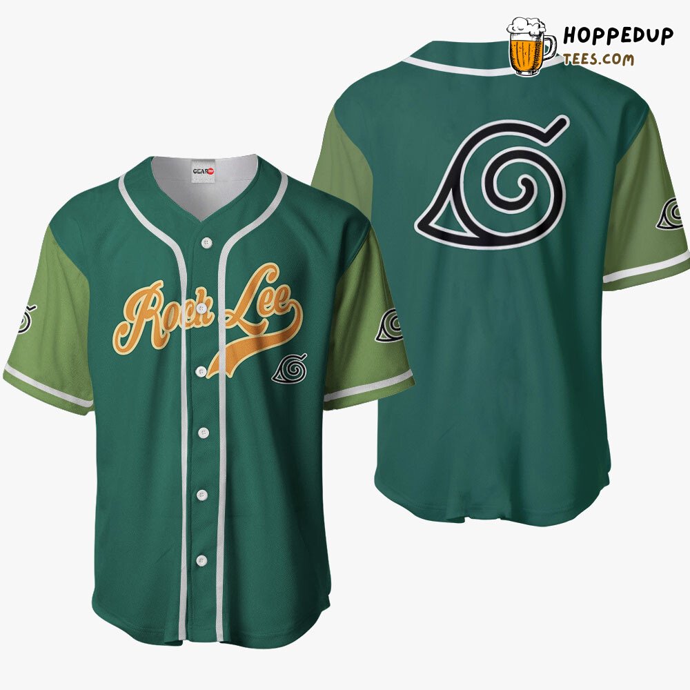 Rock Lee Distinctive Symbol Anime Baseball Jersey Shirt Unique Design