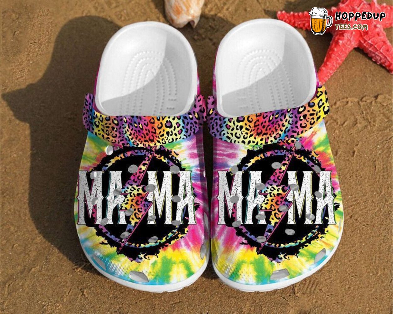 Rockstar Leopard Bleached Mama Colorful Unisex Comfortable Clogs