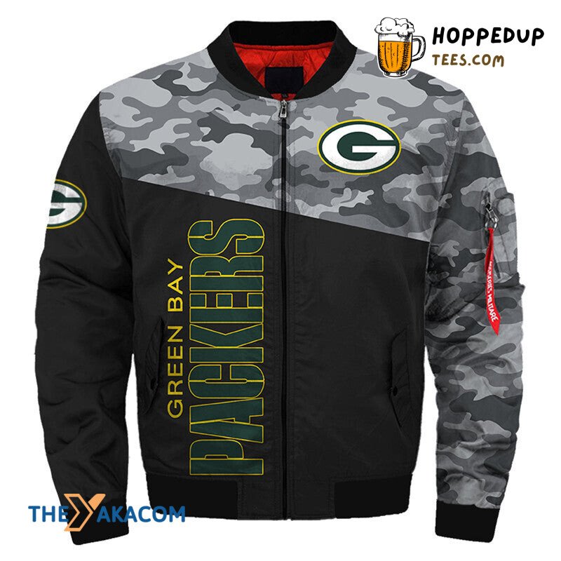 Rodgers Camo Fan Gift Green Bay Packers Bomber Jacket Christmas Outerwear