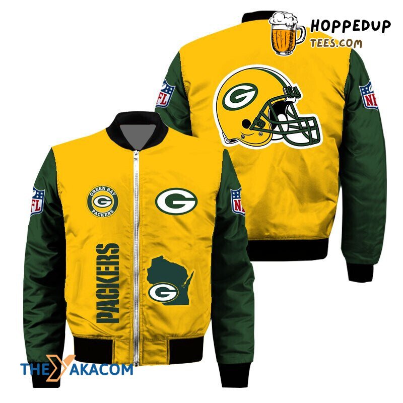 Rodgers Fan Gift Green Bay Packers Bomber Jacket Christmas Outerwear Team