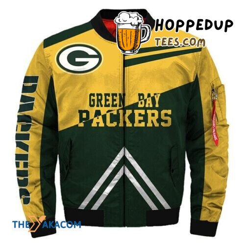 Rodgers G Logo Fan Gift Green Bay Packers Bomber Jacket Christmas Outerwear