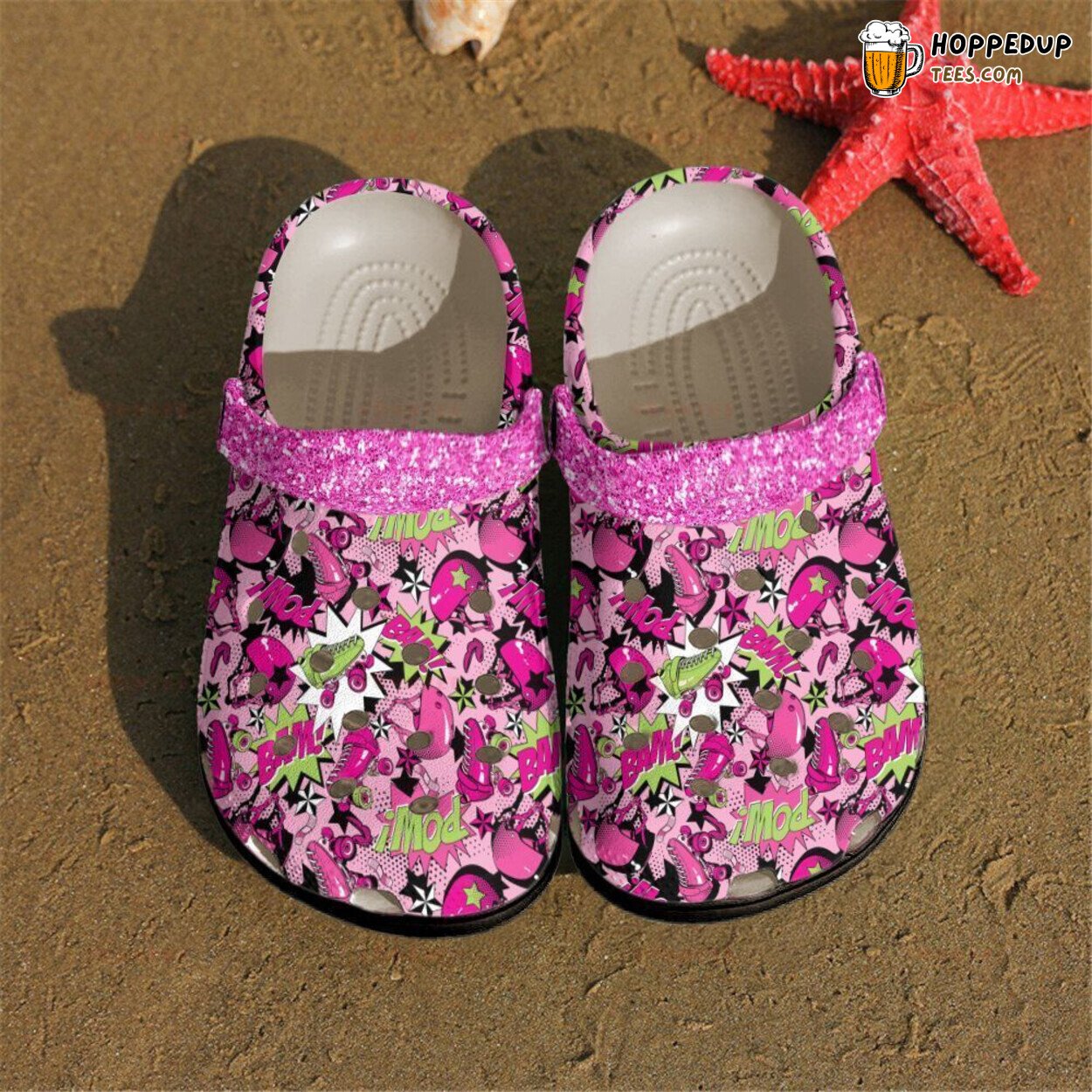 Roller Derby Bam Pow Inspired Gift Rubber Clog Shoes Comfort Wear
