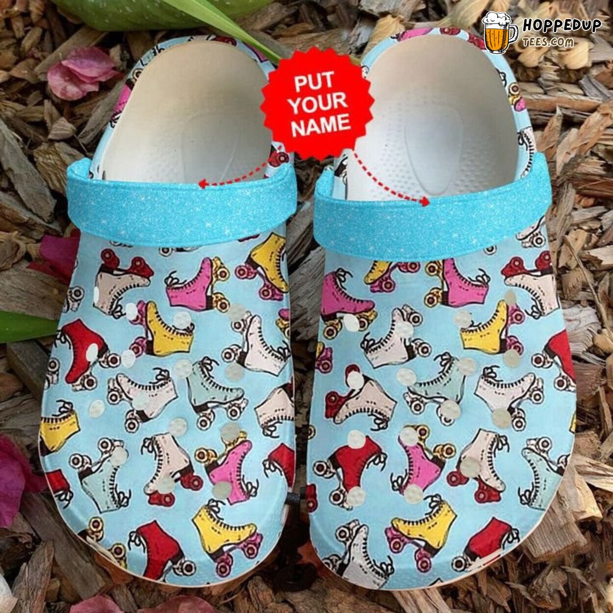 Roller Derby Lovers Theme Comfortable Clogs Athletic Inspired Footwear
