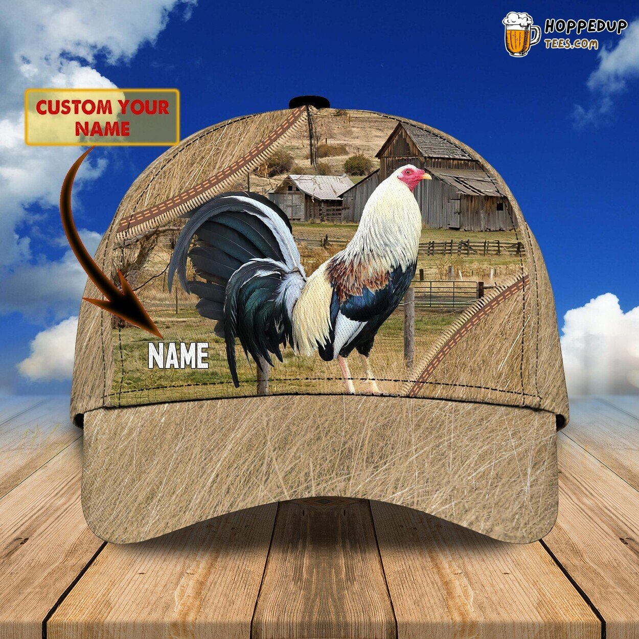 Rooster Enthusiast Edition 3D Classic Cap Personalized Name Unique Series