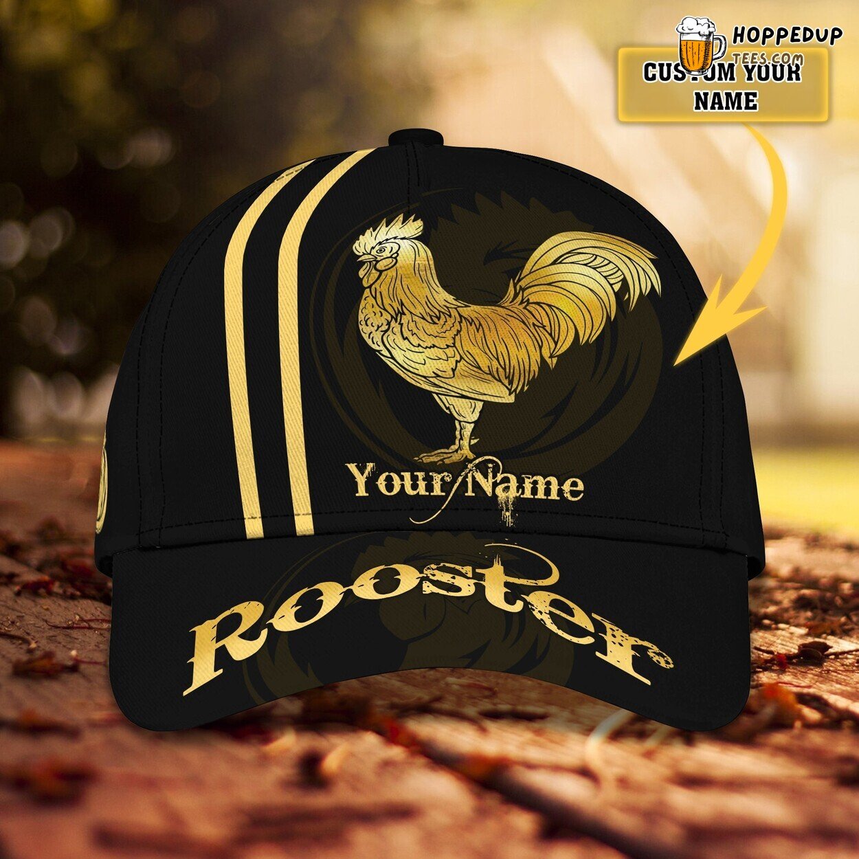 Rooster’s Pride 3D Classic Cap Personalized Unique Design Name Edition