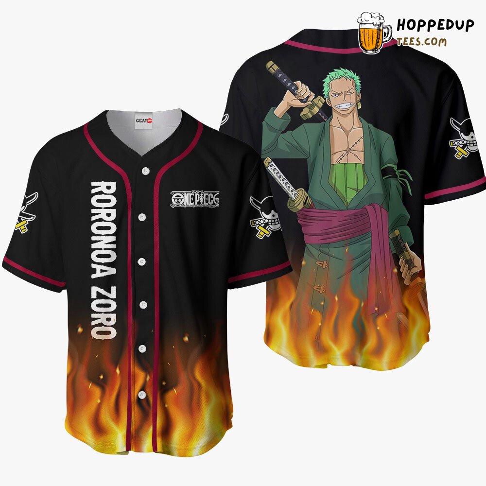 Roronoa Zoro Unique OP Anime Collection Design Baseball Jersey Distinctive