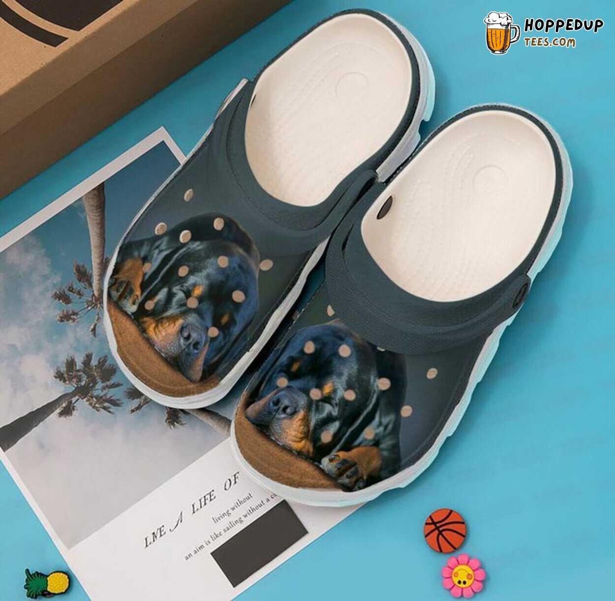Rottweiler Lover Pet 102 Themed Rubber Clog Shoes Comfort Footwear