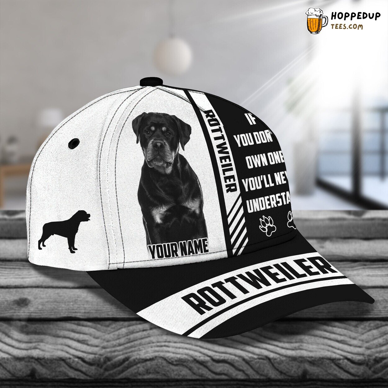 Rottweiler Lover’s Tribute 3D Classic Cap Personalized Unique Design Name