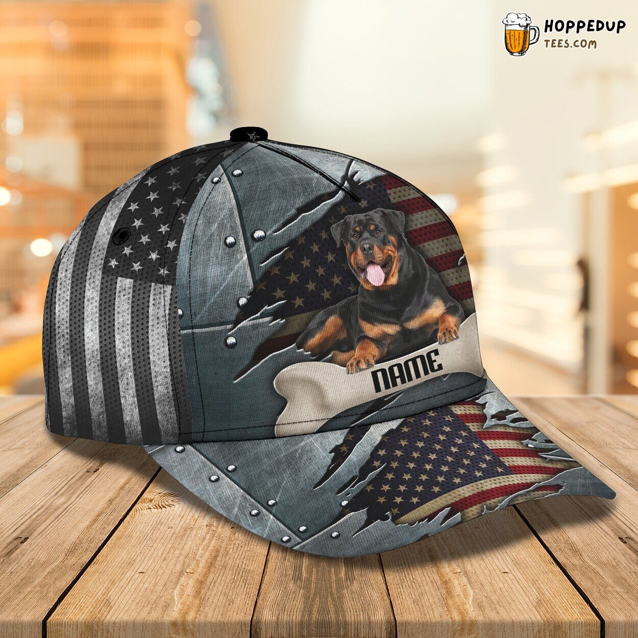 Rottweiler’s Majestic Presence Personalized 3D Classic Cap Canine Love